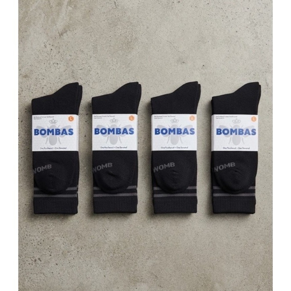 Bombas Honeycomb Crew Calf Socks Size Large Lot Of 5 Pairs Brand New Unisex